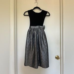 Black and Silver bow dress